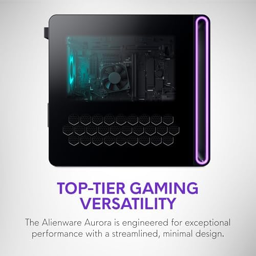 Alienware Aurora Gaming Desktop ACT1250 - Intel Core Ultra 7 265F Processor, Air Cooled, NVIDIA GeForce RTX 5060Ti, 16GB DDR5 RAM, 1TB SSD, 500W Platinum Rated PSU, Windows 11 Home - Clear Panel - 5