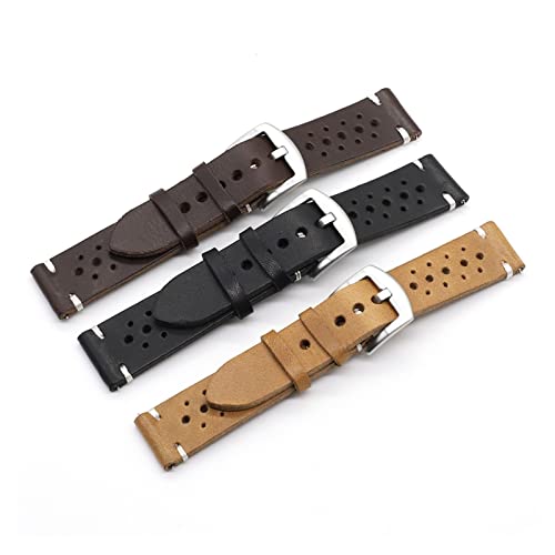 Correa de reloj de cuero de 18mm marrón para sustitución 2