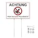 Produktbild Luimode Kein Hundeklo Schild Reflektierendes Aluminium Steckschilder 35x25cm,Privatgrundstück Hier ist Kein Hundeklo Schild mit UV-Schutz,mit Metall Halterung und Zubehör