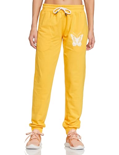 T2F Womens Joggers Track Pants(WOM-JOG-01_Yellow_2XL)