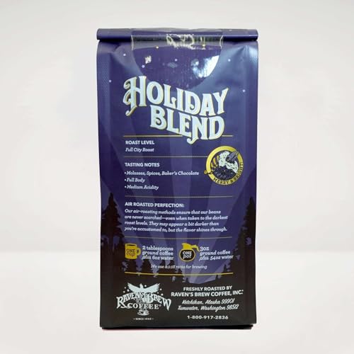 Raven's Brew Coffee Holiday Blend Molido 10oz miniatura 5