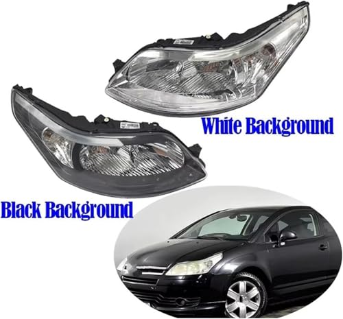 Optique de phare Citroën C4 avec finition blanche et ajustement précis - 5