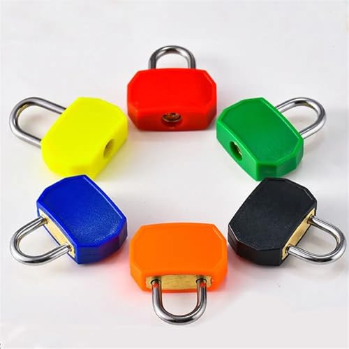 Petit cadenas de sécurité rouge avec 2 clés pour tiroir et armoire de bureau - 2