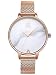 Produktbild Alienwork Armbanduhr Damen Roségold Metall Mesh Armband Edelstahl Weiss Ultra-flach Elegant