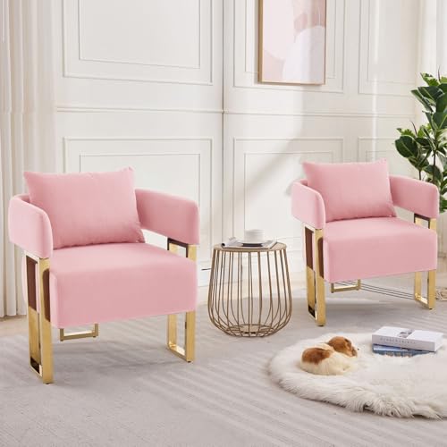 Sillón Terciopelo Plegable Rosa miniatura 1