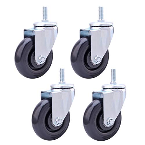 Roulettes 100 mm pivotantes boulon M12 pour déplacer vos meubles d'atelier