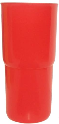 Tupperware Vaso apilable de mesa de 18 onzas en rojo transparente