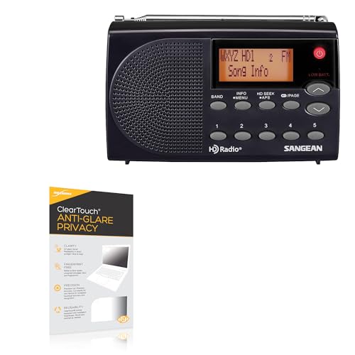 BoxWave Screen Protector Compatible with Sangean HDR-14 - ClearTouch Anti-Glare Privacy (2-Pack), Privacy Screen Protector Flexible Film Anti-Glare