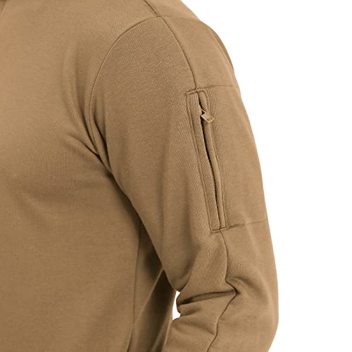 H Hyfol Men's Usa Flag Graphic Pocket Pullover American Patriotic 1/4 Zip Stand Collar Long Sleeve Sweatshirts(Khaki,3Xl) #TOP4