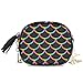 Produktbild QMIN Umhängetasche, Regenbogenlinien, Meerjungfrau-Waage, kleine Handtasche, PU-Leder Schultertasche, Organizer mit Kettenriemen, Quasten für Frauen, Mädchen und Damen
