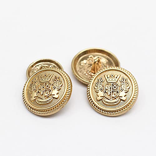Mebuzip 17 Pieces Matte Gold Metal Blazer Button Set 15Mm 20Mm For Blazers, Suits, Sport Coats, Uniform, Jackets (Mbm21) #TOP1