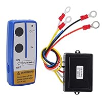 PENO Tragbarer Schalter 12 V 24 V 75 Fuß Hochleistungs-Fernbedienung Einfach zu bedienende Winde Tragbares drahtloses Fernbedienungs-Kit mit Empfänger für Jeep ATV SUV Truck Blau