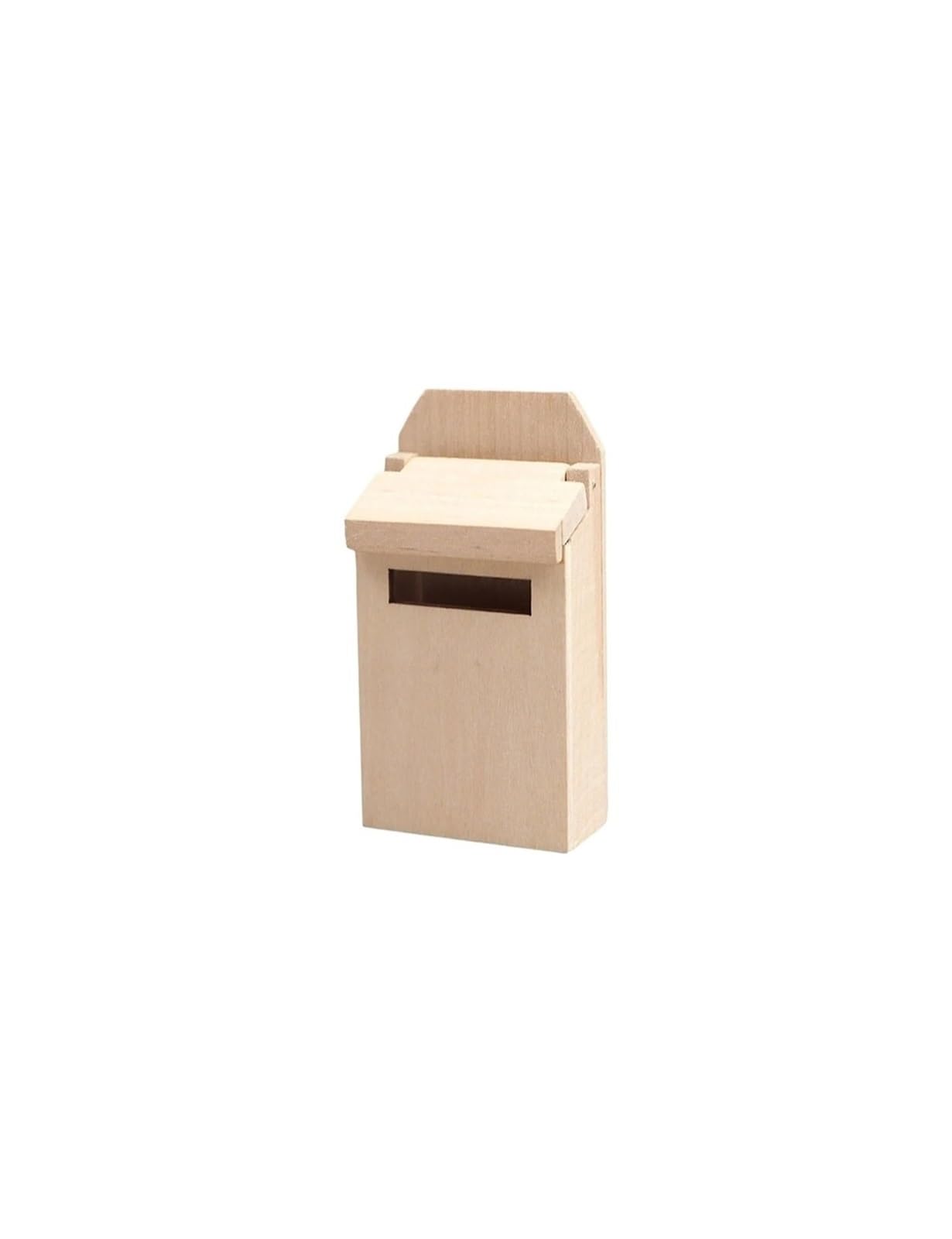 FGJsfhrDTU Letter Box, Ornaments House Mini Mailbox Blank Miniature Wood Houses Miniatures Model Wooden