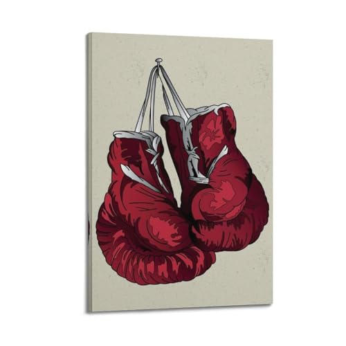 Affiche murale moderne boxe WIZIGM gants rétro déco 30x45