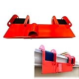 ZAFortLign Ladder Helper, Heavy Duty Steel Gutter Guard Ladder Protector & Stabilizer, Prevent Ladder Slippage Adjustable Width Ladder Safety Helper for Gutters and Roof Cleaning, 1 Pack (Orange)