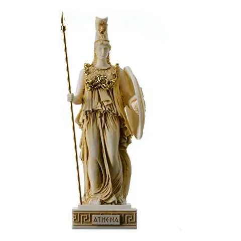 BeautifulGreekStatues Athena Diosa De La Sabiduría, La Artesanía Y La Estatua De Alabastro De Guerra, Oro Cover