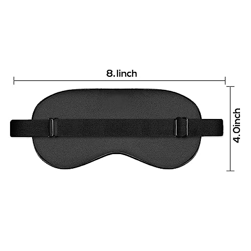Ukissim Silk Sleep Mask Silk With Adjustable Strap, Soft Eye Mask Blindfold For Travel & Sleeping & Nap #TOP2