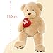 Imagen de MorisMos 130cm Oso Peluche Gigante con I Love You