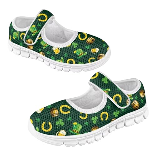 JoyLamoria St Patrick’s Day Toddler Shoes for Girls Slip on Tennis Walking Shoes Lightweight Flats Sneakers for Holiday Festival Girls