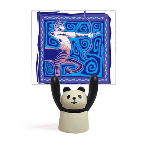 Support pour mémo Sagittaire et panda avec gravure culture mexicon de bureau