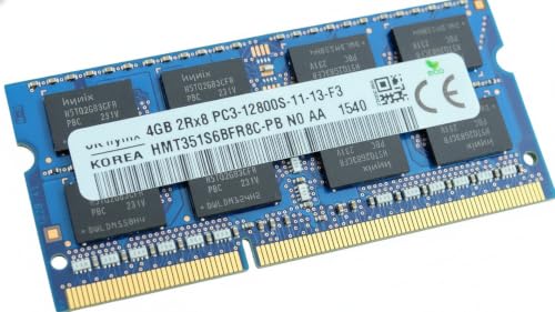 Image of 4GB DDR3 Laptop RAM - 1600MHz PC3-12800S 204-Pin SO-DIMM 1.5V Non-ECC Unbuffered Notebook Memory Module Upgrade - Part Number: HMT351S6BFR8C-PB