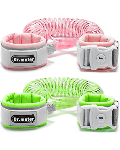 Dr.meter 2 Pack Toddler Safety Leash with Key Lock Anti Lost Wrist Link