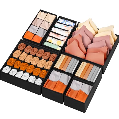 Drawer Organizer Clothes, 8 Pack Dresser Organizer Bins for Baby