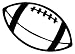 Football White Window Sticker Decal