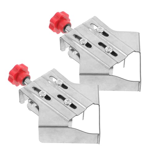 BELLIFFY 2pcs Right Angle Clamp Right Angle Fixed Clip Corner Clamp for Woodworking Corner-clamp for Woodworking Locking Corner Clamp Woodworking Tool Angle Clamp Silver Stainless Steel