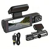 THJKUKETJ Dash Camera for Cars for Kia Rio Tonic Pride Ecuador Sephia Spectra Mentor, Front and Rear Dual Dash Cam 1080p Full HD Rearview Mirror Dash Camera 170° Wide Angle Lens G-Sensor Car Camera