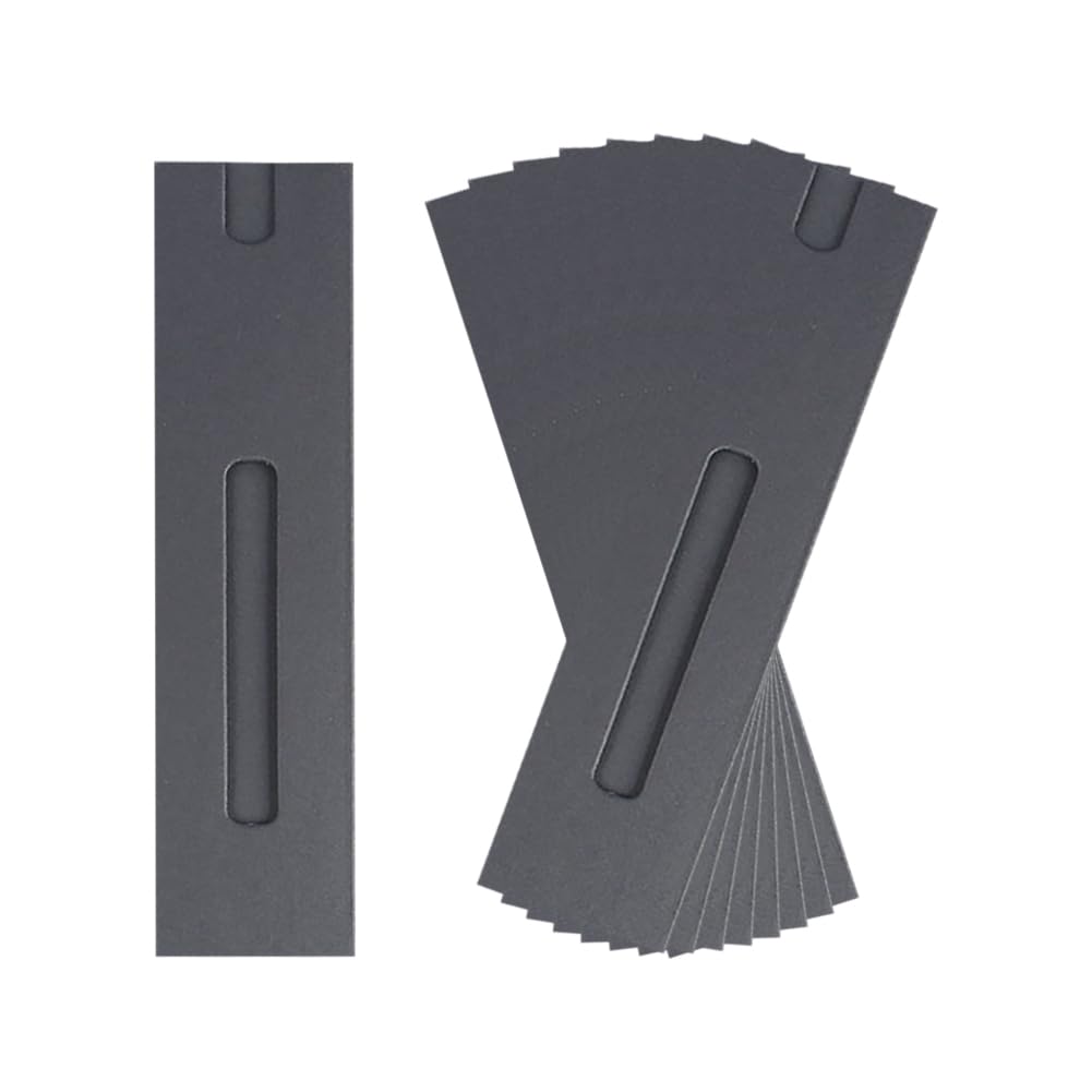 JIHUOO 30 Pcs Kraft Paper Pen Sleeves Holder Single Pen Pouch Case Ballpoint Pen Pocket Protector Pen Packaging Bags with Window Black
