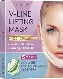 V Shaped Contouring Face Mask Line Shaping Lifting Belt Neck Reduction Jawline Lift Tape Enhancer Firming Chin Up Collagen Hyaluronic Acid Aloe Vera
