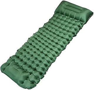 BLUEVER Camping Mat, Lightweight Inflatable Sleeping Pad Bed 10cm Thick Self Inflating Single Air Mattress With Pillow for Outdoor, Hiking, Backpacking, Hammock, Tent, Camping