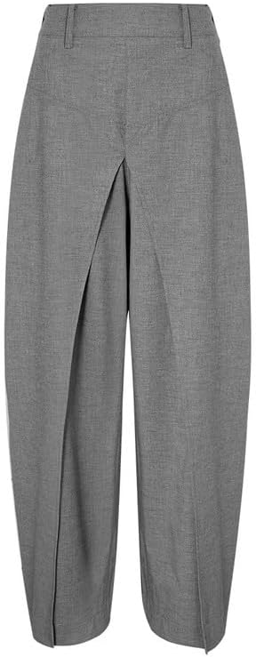 URBAN REVIVO Women's Tapered Pants High-Waisted Loose Fit Trousers Comfortable Stretch