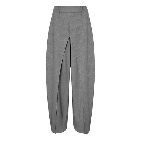URBAN REVIVO Womens Tapered Pants High-Waisted Loose Fit Trousers Comfortable Stretch