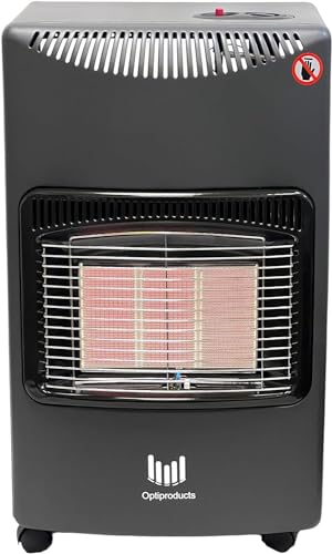 Easy Shopping® Portable Gas Heatar 4.2KW Indoor Heatar with Oxygen Depletion Sensor & 3 Heating Settings - Butane Gas Heatar with Wheels, Regulator, Hose - For Home, Office, Garage, Workshop