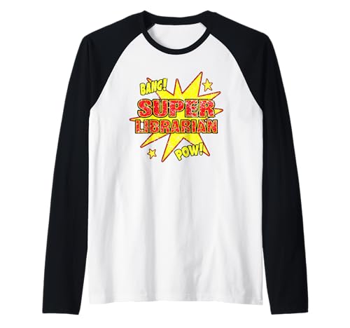 Super Librarian Super Power Public Library Raglan Baseball Tee