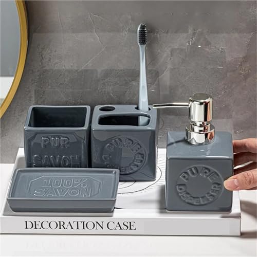Set de baño completo rosa de 4 piezas para decorar tu nuevo hogar 7