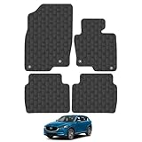 Mazda CX5 (2017+) Rubber Car Mats Accessories Tailored Fit Compatible Accessory Waterproof Protection Non-Slip Floor Mats Full Coverage Durable Front Rear Set Coverage with Clips