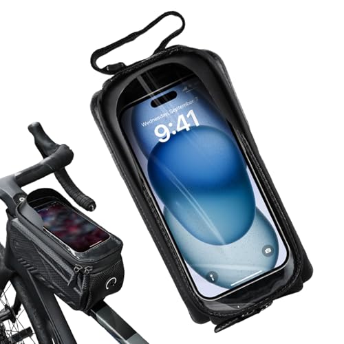 Sacoche cadre vélo étanche pour téléphone et randonnée cycliste