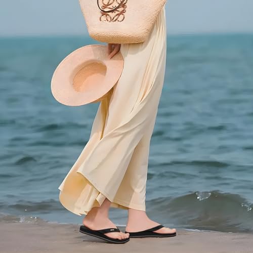 Oncai Flip Flops For Women Yoga Mat Non-Slip Thong Sandals Summer Beach Slippers With Arch Support Black Size 8 thumb #1