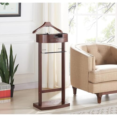 Drewniany stojak na ubrania, wolnostojący wieszak na ubrania dla mężczyzn i kobiet, stojący design, wysokość 106 cm