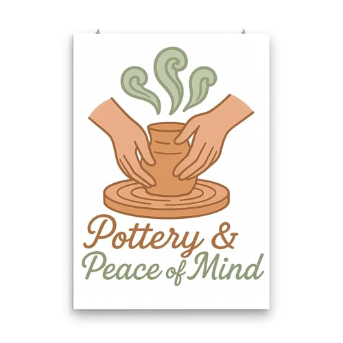 Mindful Creativity - Pottery Studios - 13x19 Poster Print -
