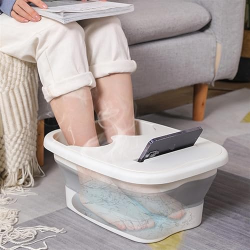 Cubeta Plegable para Baño de Pies Spa Blanca Sin Tapa miniatura 4