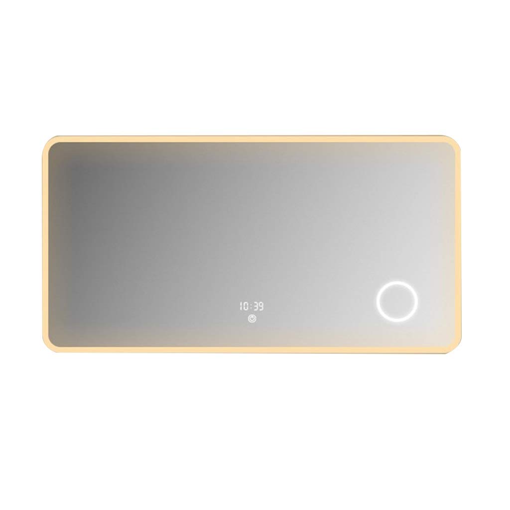 Specchio Trucco Specchio per il trucco Specchio da parete per bagno, anti-appannamento con pulsante a sfioramento Specchio da parete a figura intera con cornice Specchi da toeletta rettangolari da app