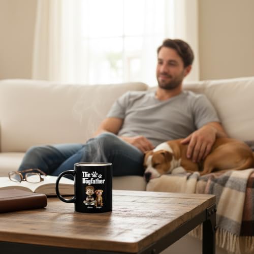 Taza personalizada Wrappiness Dog Dad 11oz cerámica miniatura 6