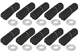 Klettband: B 0,75 x L 560 cm Insektenschutz Polyester Fliegengitter mit Klettband 10er Set schwarz 130x150 cm