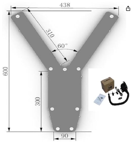 BOZHOUYUPIN Floating Inflatable Y Pontoons Dock Platform Station for Boat/Yacht/Jet Ski Park, 6m, as picture show