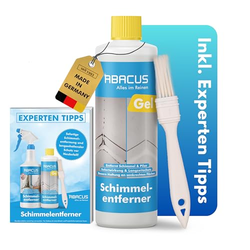 ABACUS® Schimmelentferner Gel mit Pinsel, Antischimmel mit Hafteffekt gegen Schimmel und Stockflecken, konzentriertes Anti-Schimmel-Gel wirkt innerhalb Minuten 1x500ml Schifo (2432)
