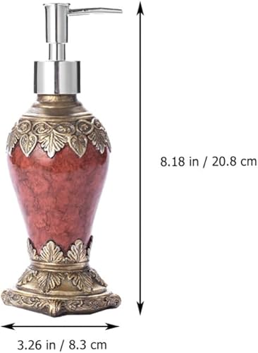 Miniatura 6 de Beaupretty Botella dispensadora de jabón retro de 10 onzas recargable para gel de ducha, contenedor de champú a prueba de fugas, soporte para baño